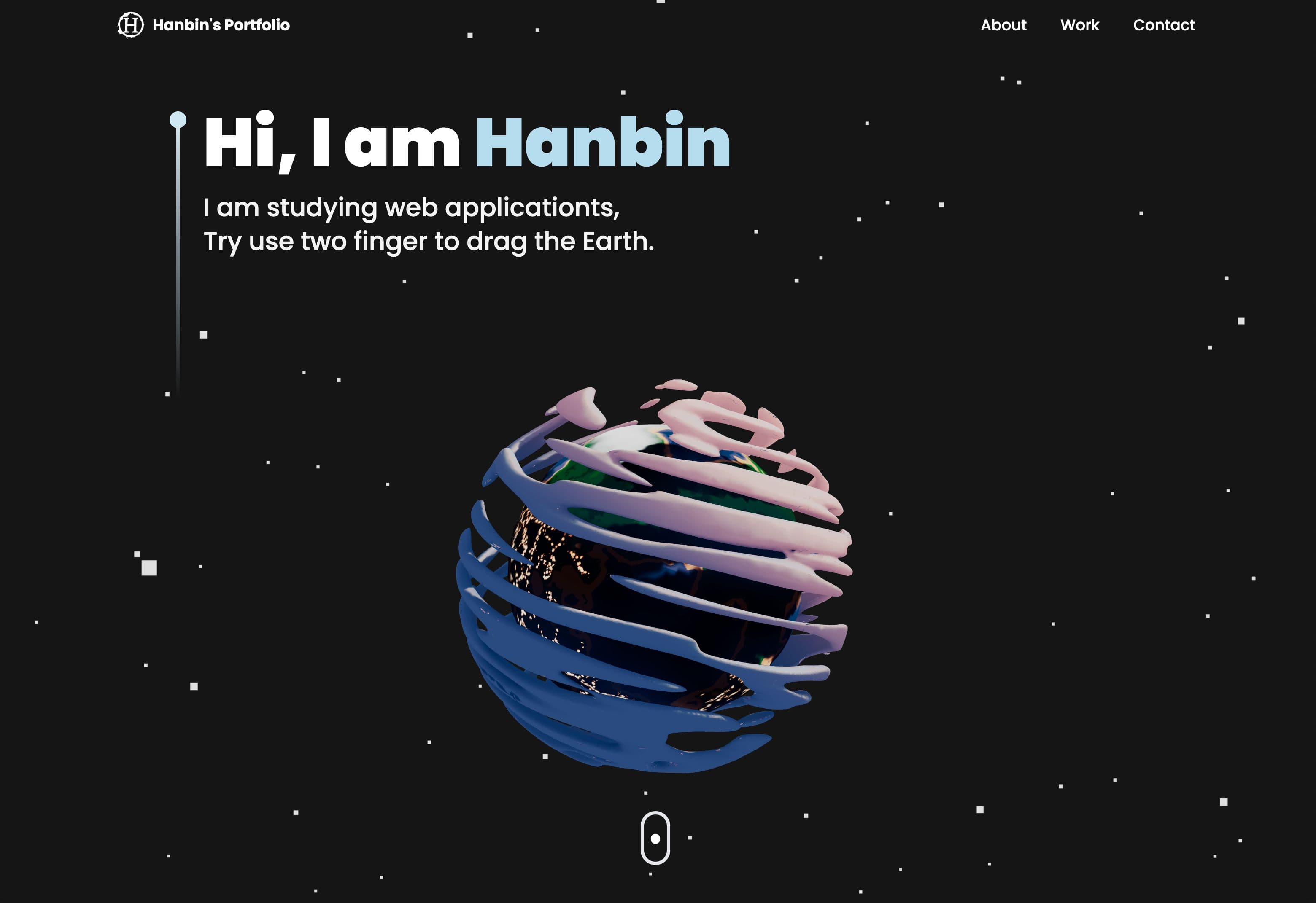 Screenshot of Portfolio Website V1 project